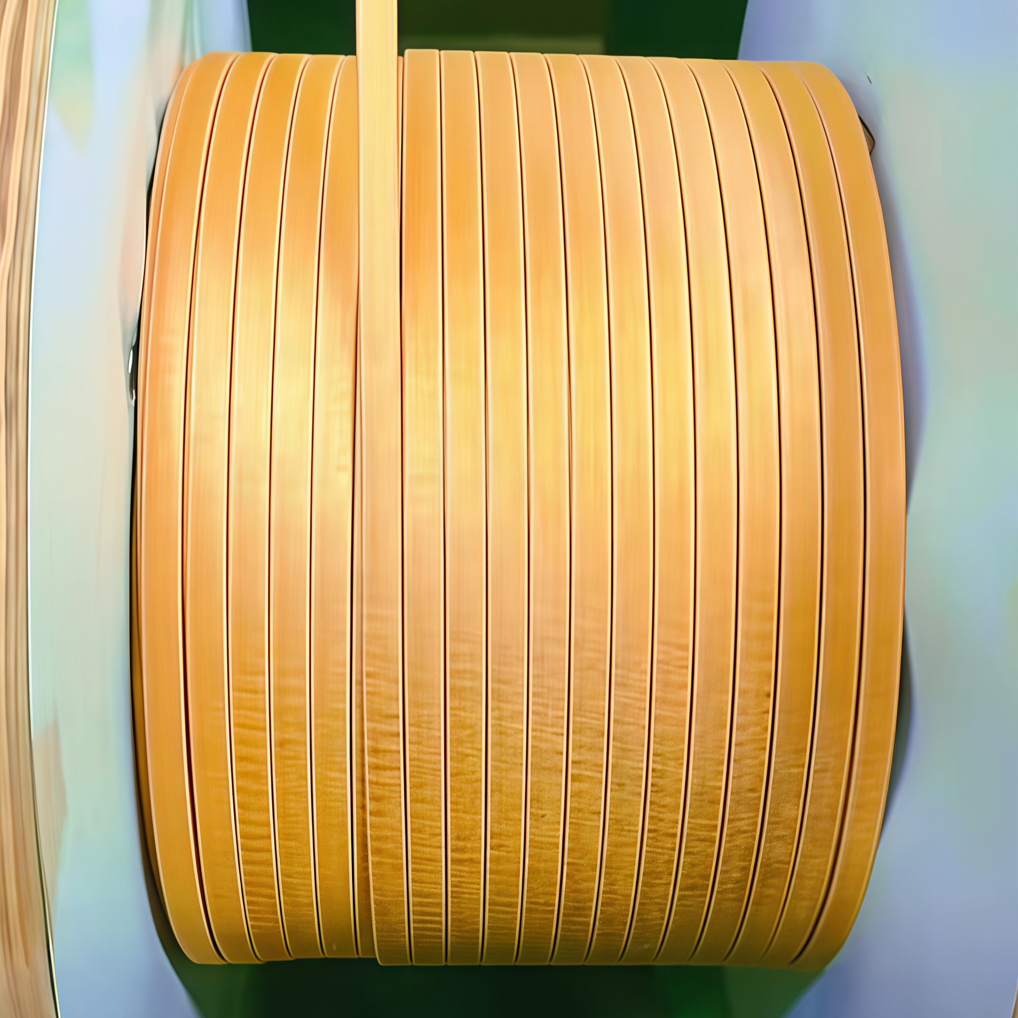 Customer-supplied covered magnet wire wound on a production spool